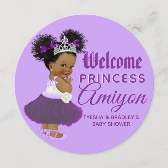 Cartes Pour Fêtes Annuelles Chargeur Royal African Purple Princess (Devant)