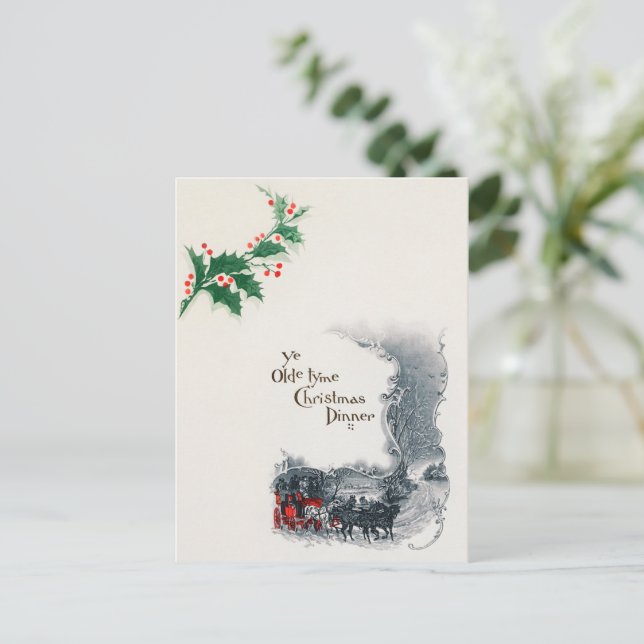 Cartes Pour Fêtes Annuelles Chariot à cheval de Noël (Debout devant)