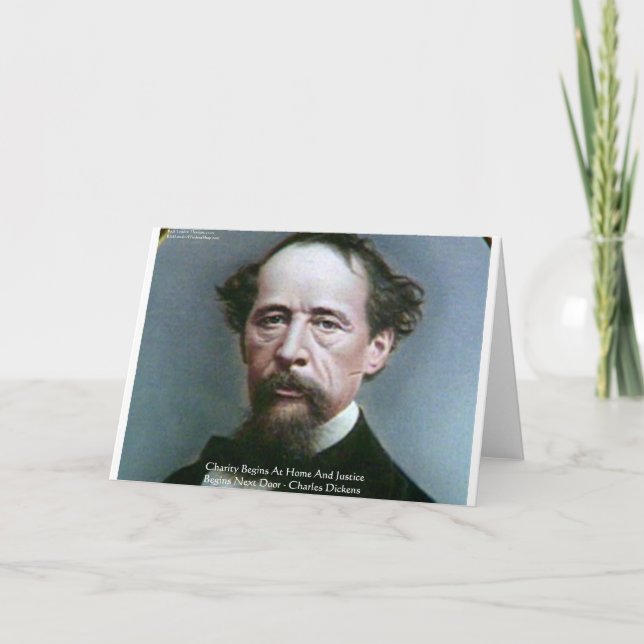 Cartes Pour Fêtes Annuelles Charles Dickens "Charity @Home" (Devant)