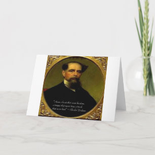 Cartes Pour Fêtes Annuelles Charles Dickens et Citation sincère