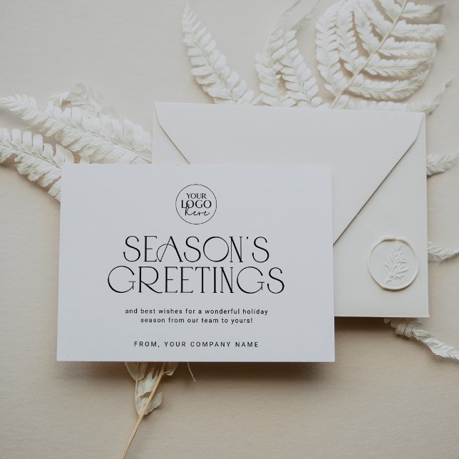Cartes Pour Fêtes Annuelles CHARLIE Black Easy Company Logo Entreprise Noël d' (CHARLIE Black Easy Company Logo Business Christmas Holiday Card)