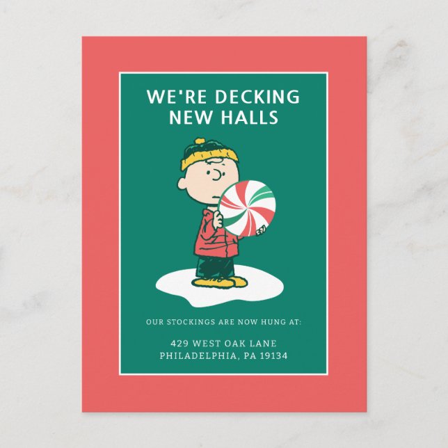 Cartes Pour Fêtes Annuelles Charlie Brown Pepperment (Devant)