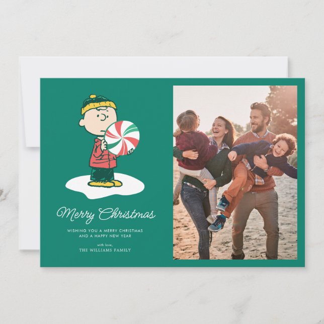 Cartes Pour Fêtes Annuelles Charlie Brown Pepperment (Devant)