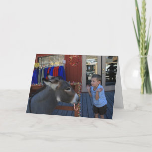 Cartes Pour Fêtes Annuelles Charlie et le burro de Noël