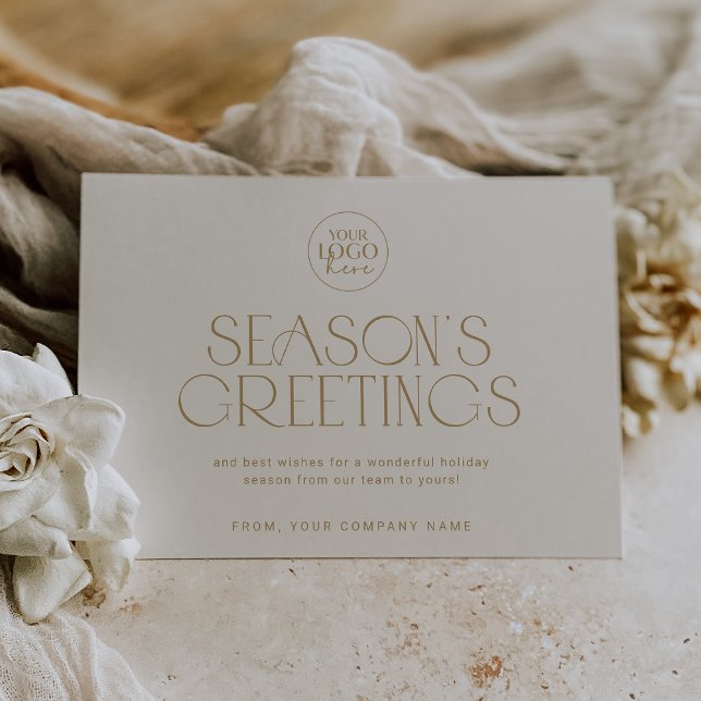 Cartes Pour Fêtes Annuelles CHARLIE Gold Easy Company Logo Entreprise Noël d'a (CHARLIE Gold Easy Company Logo Business Christmas Holiday Card)
