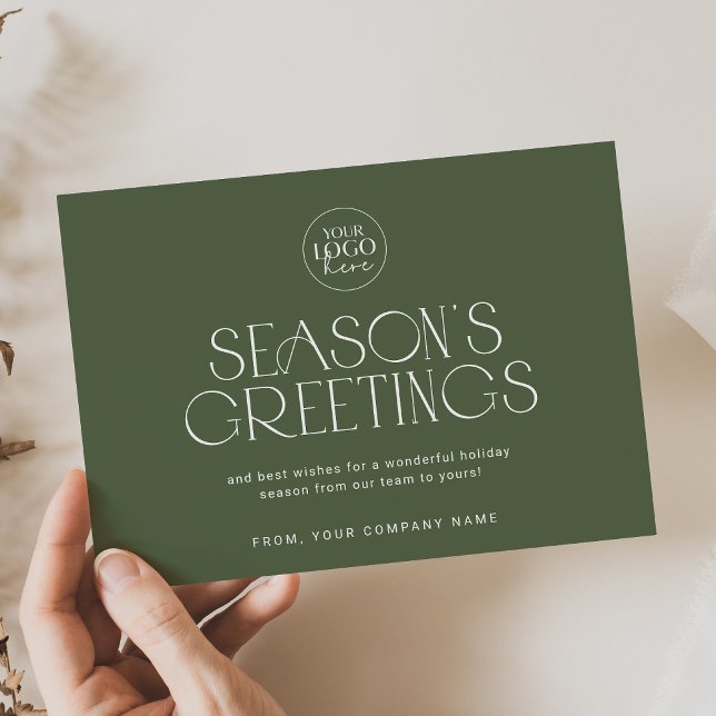 Cartes Pour Fêtes Annuelles CHARLIE Green Easy Company Logo Entreprise Noël d' (CHARLIE Green Easy Company Logo Business Christmas Holiday Card)