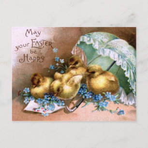 Cartes Pour Fêtes Annuelles Charmant poussins de Pâques