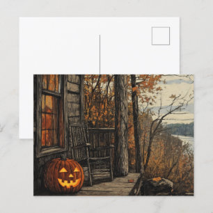 Cartes Pour Fêtes Annuelles Charmante ferme rustique d'Halloween