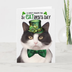 Cartes Pour Fêtes Annuelles Charme de chance pour la St-Catrick jour du chat n
