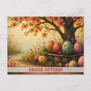 Cartes Pour Fêtes Annuelles Charme de fleurs printanières avec splendeur d'œuf