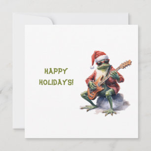 Cartes Pour Fêtes Annuelles Charme personnalisé Funny Christmas Frog Band