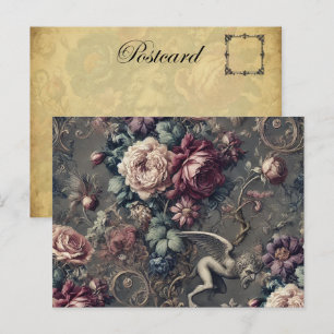 Cartes Pour Fêtes Annuelles Chasse au seraphe - Design floral gothique