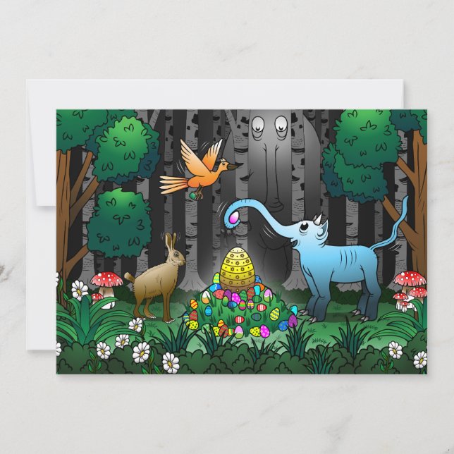 Cartes Pour Fêtes Annuelles Chasse aux œufs de Pâques (Devant)