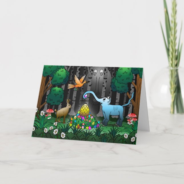 Cartes Pour Fêtes Annuelles Chasse aux oeufs de Pâques (Devant)