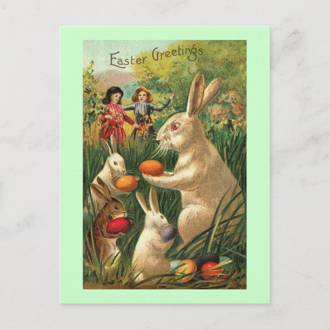 Cartes Pour Fêtes Annuelles Chasse aux oeufs de Pâques (Devant)