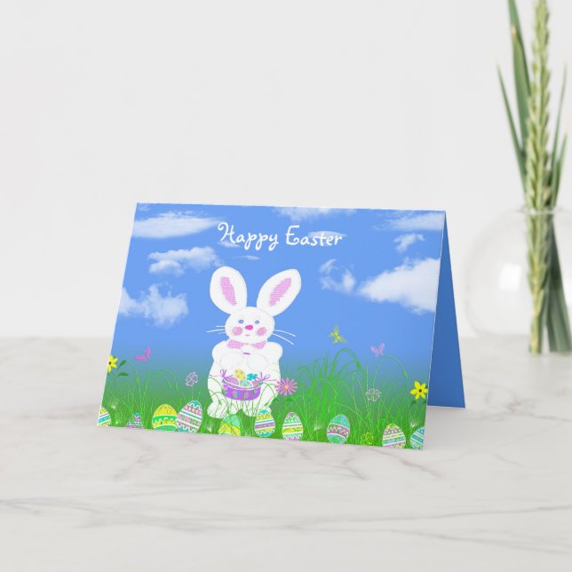 Cartes Pour Fêtes Annuelles Chasse aux oeufs de Pâques (Devant)