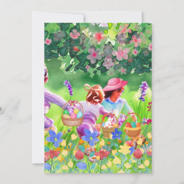 Cartes Pour Fêtes Annuelles Chasse aux oeufs de Pâques (Devant)