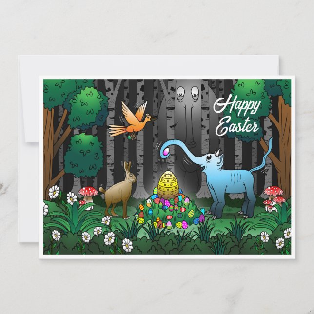 Cartes Pour Fêtes Annuelles Chasse aux œufs de Pâques joyeuse (Devant)
