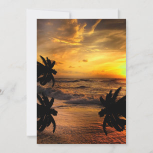 CARTES POUR FÊTES ANNUELLES CHASSE COUCHES DE SOLEIL OCÉAN SCÉNARIO NATURE