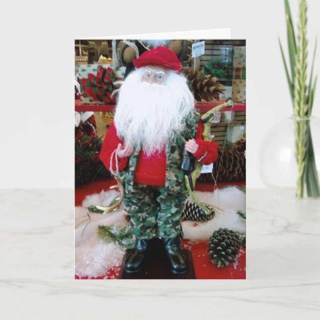 CARTES POUR FÊTES ANNUELLES CHASSE FAVORITE SANTA CLAUS NOËL (Devant)