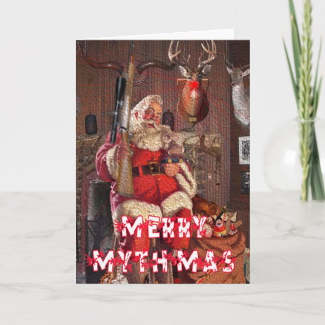 Cartes Pour Fêtes Annuelles Chasse Père Noël (Devant)