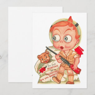 Cartes Pour Fêtes Annuelles Chasse vintage aux garçons de la Saint-Valentin