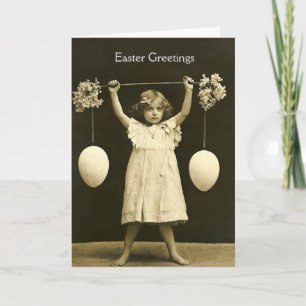 Cartes Pour Fêtes Annuelles Chasses vintages à Pâques - à oeuf de pâques,