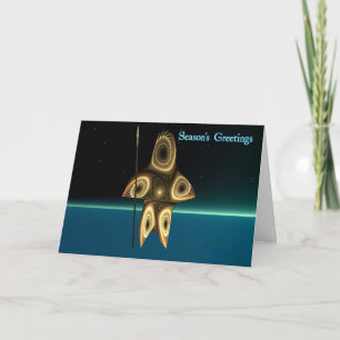 Cartes Pour Fêtes Annuelles Chasseur inuit fractal - Bonnes Fêtes