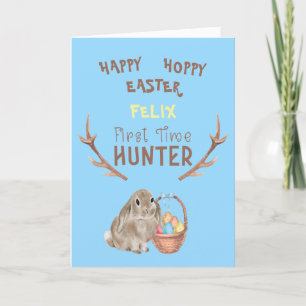 Cartes Pour Fêtes Annuelles Chasseur première fois garçons 1ère Mignonne de Pâ