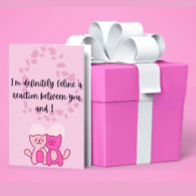 Chat amusant Valentine's Day Folded Holiday Card