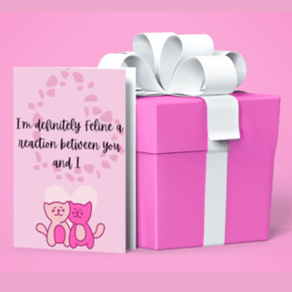 Cartes Pour Fêtes Annuelles Chat amusant Valentine's Day Folded Holiday Card