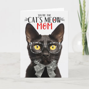 Cartes Pour Fêtes Annuelles Chat Bombay Noir pour maman d'animaux de compagnie