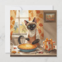 Chat d'automne avec tarte Citrouille Chat d'automn