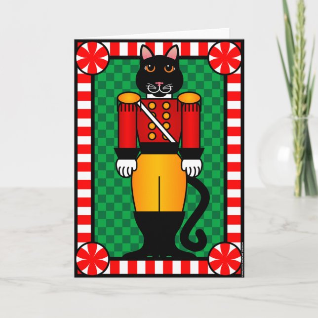 Cartes Pour Fêtes Annuelles Chat de casse-noix (Devant)