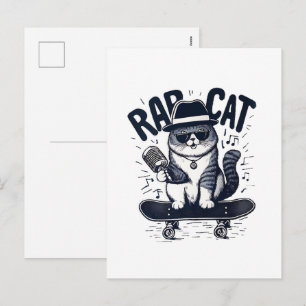 Cartes Pour Fêtes Annuelles Chat de rap Harmonie