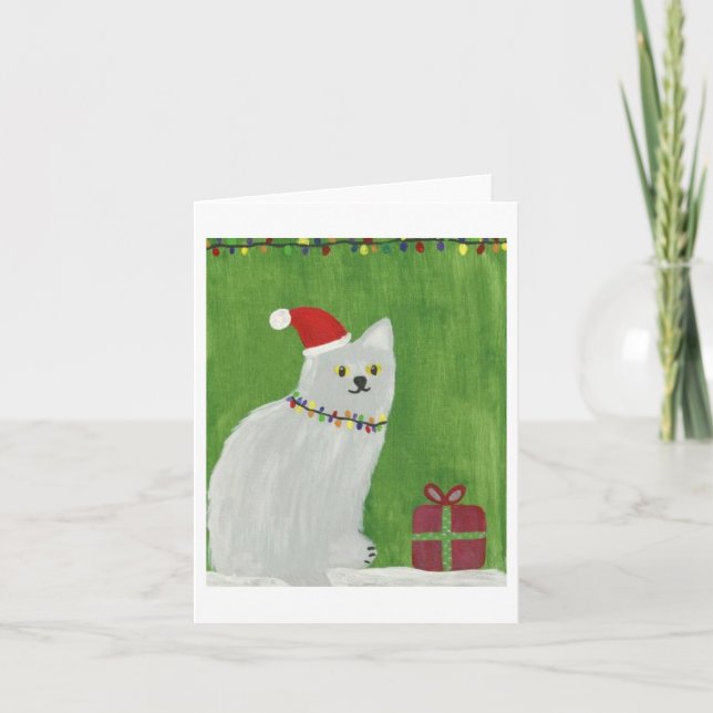 Cartes Pour Fêtes Annuelles Chat de vacances (Devant)