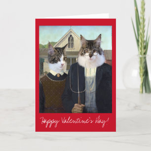 Cartes Pour Fêtes Annuelles Chat drôle gothique américain de jour de
