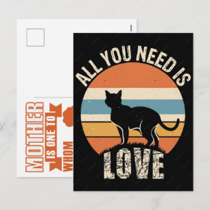 Cartes Pour Fêtes Annuelles Chat drôle, maman de chat, cadeau de chat pour fem