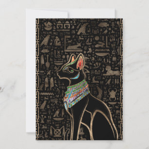 Cartes Pour Fêtes Annuelles Chat égyptien - Bastet