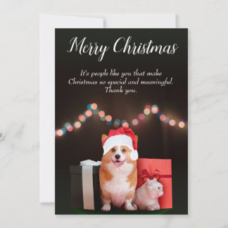 Cartes Pour Fêtes Annuelles Chat et chien Noël personnalisable