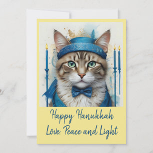 Cartes Pour Fêtes Annuelles Chat Festif dans déguisement jouant aux voeux Hano