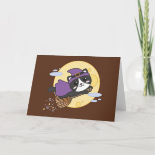 Cartes Pour Fêtes Annuelles Chat Halloween sorcière pour enfants costume de so