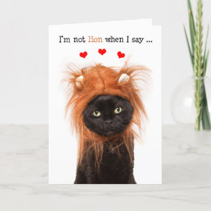 Cartes Pour Fêtes Annuelles Chat Heureuse Sainte-Valentin mignon en costume de