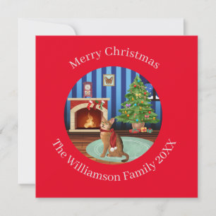 Cartes Pour Fêtes Annuelles Chat Kitty Abyssinienne Personnalisé