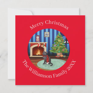 Cartes Pour Fêtes Annuelles Chat Kitty Chartreux Personnalisé