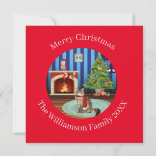 Cartes Pour Fêtes Annuelles Chat persan personnalisé