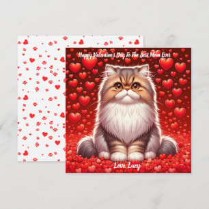 Cartes Pour Fêtes Annuelles Chat Persan Valentine Miaou