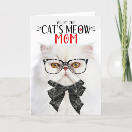Cartes Pour Fêtes Annuelles Chat perse blanc pour maman pour la fête des mères