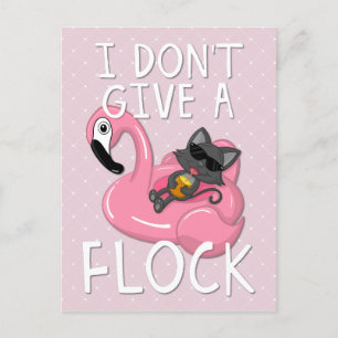 Cartes Pour Fêtes Annuelles Chat sur Flamant rose avec ananas rose avec diaman