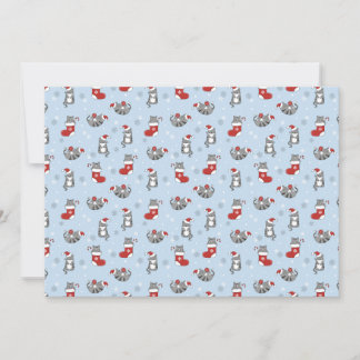 Cartes Pour Fêtes Annuelles Chat tabby festif motif de Noël
